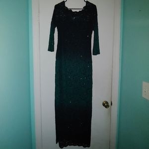Onyx Nite sparkly emerald green dress